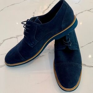 Joseph Abboud Men’s Navy Suede Oxfords, Size 13